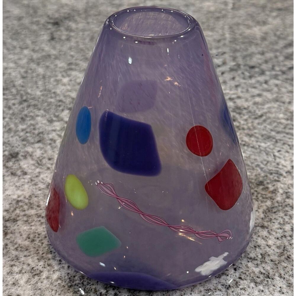 Vintage RPM Studios/Harry Stuart PA-Abstract Volcano Art Glass Hand Blown 80 90s